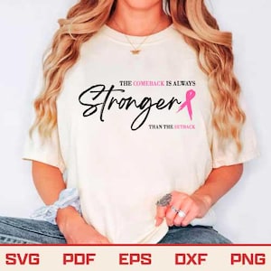 The comeback is always stronger than the setback svg,breast cancer svg,Halloween png,Awareness ribbon svg,Fight Cancer svg,Cancer Ribbon svg