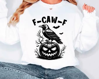 Funny Raven Halloween Design, Gothic Crow Art (Digital Download)
