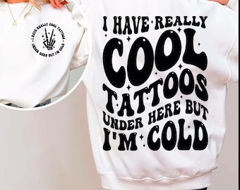 Cool Tattoos Retro SVG PNG, Funny Trendy Shirt Design (Digital Download)