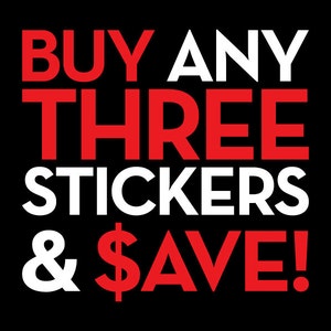 ANY 3 STICKERS 10 BUCKS Multiple Sticker Purchase. Combine any three stickers for one Price image 2