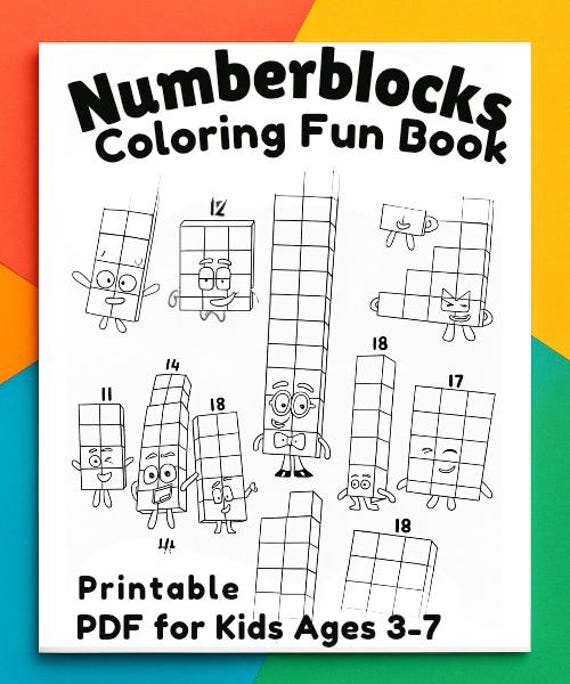 Numberblocks 7 Coloring Page Numberblocks Nine Printable Coloring Pag