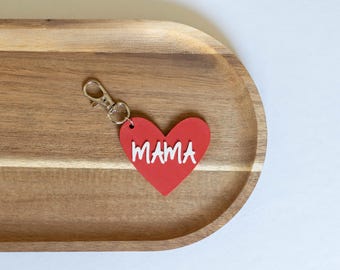 Portachiavi a forma di cuore MAMA: regalo stampato in 3D per la mamma