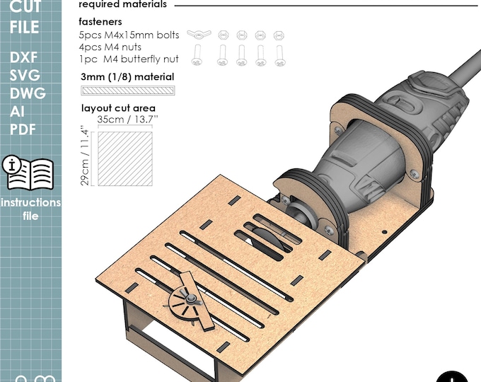 Dremel Saw Table Mount, Laser Cut File, Tool Organizer - Etsy