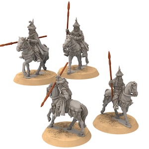 Harad - x4 Southron Palace Guards Serpent Elites Riders - Dunes of Qarath - Medbury miniatures