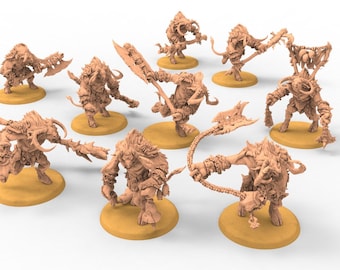 Hombres Bestia - Escuadrón de Minotauros berserker Hombres Bestia guerreros del Caos - Creación de Bestias de Arcilla