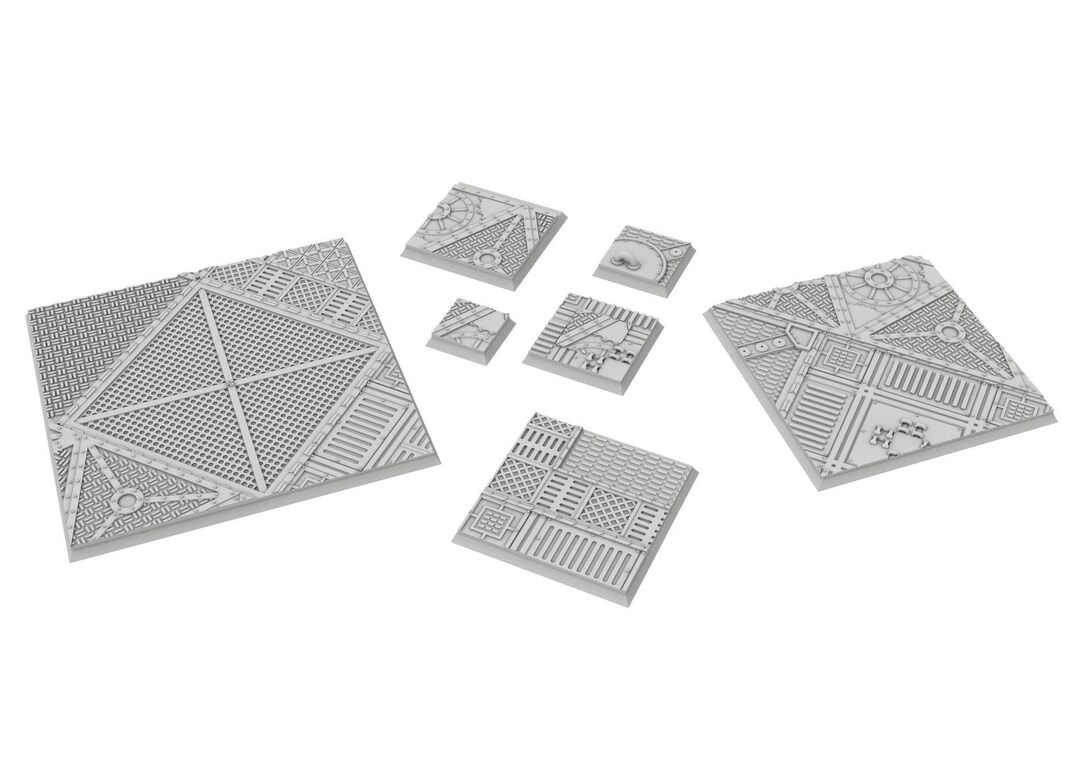 Industrial - Textured Square Bases, Lot of 20mm to 100mm - INDRV ...