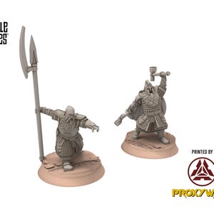 Dwarves - x2 Kalak Captains - Stonewards - Steelhalls - Davale Games