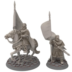 Rohan - King Guard&#39;s Banner Bearer - Storrhold - Medbury miniatures