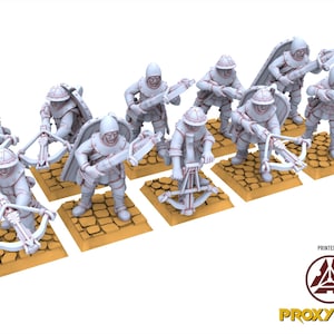 Arthurian Knights - Gallia Shooters Crossbowmen - Highlands miniatures