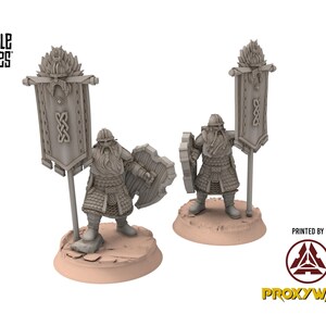 Dwarves - x2 Kalak Banners - Stonewards - Steelhalls - Davale Games