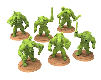 Piel verde - Kit modular de comando orco - Miniaturas maliciosas