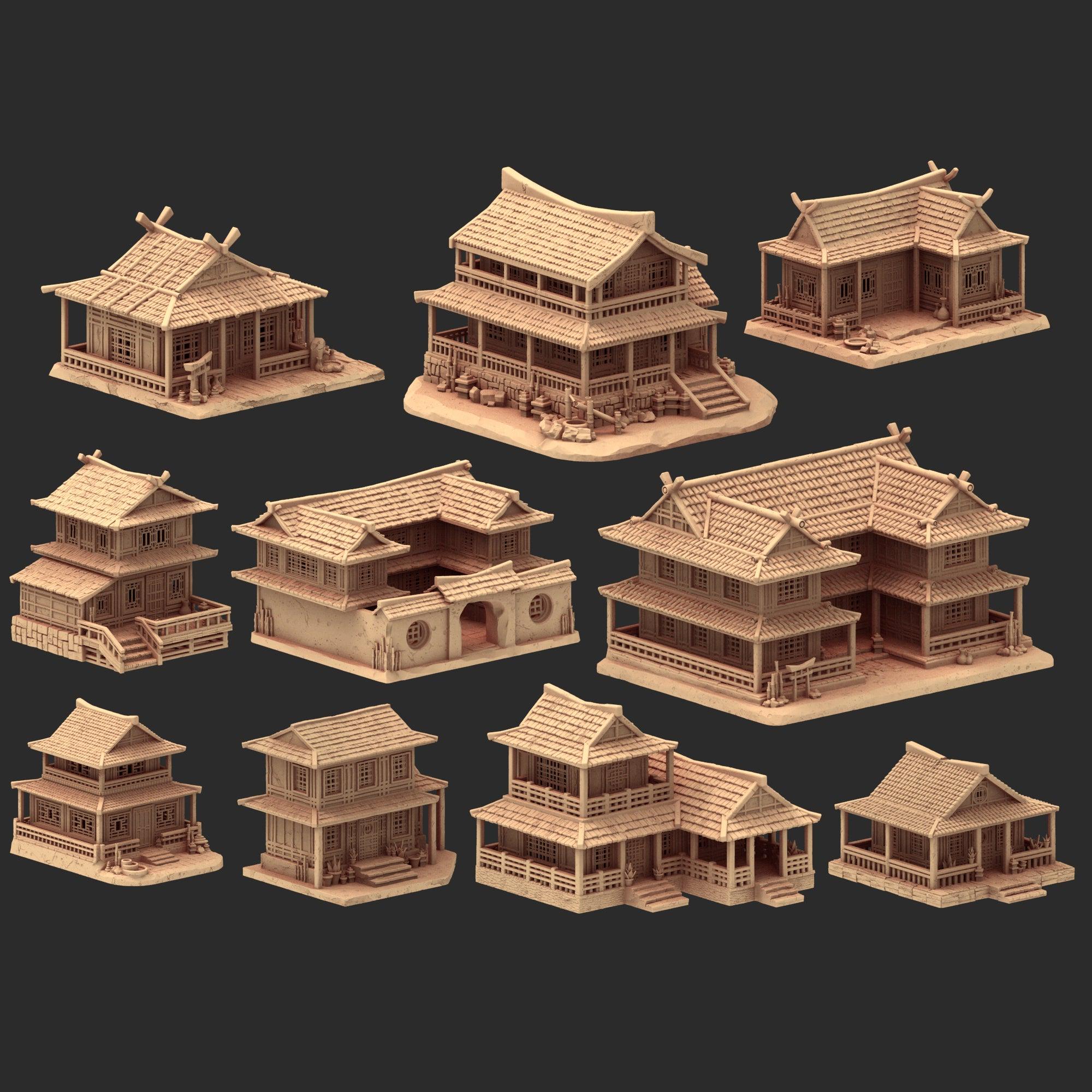 Japanese World Architecture - X10 Buildings - Etsy Norway