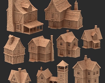 Medieval Town Architecture Part 2 - x9 Buildings