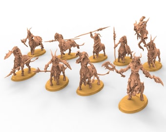 Hombres Bestia - Centauros con Lanzas Hombres Bestia guerreros del Caos - Creación de Bestias de Arcilla