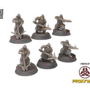 Dwarves - x6 Silver Goat with Crossbow - Stonewards - Steelhalls - Davale Games
