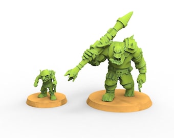 Piel verde - Jefe orco Comando cohete - Miniaturas maliciosas