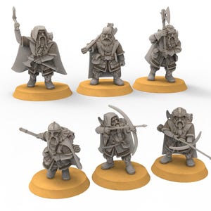 Dwarves - x6 Mountain Ranger company - Stonewards - Steelhalls - Medbury miniatures
