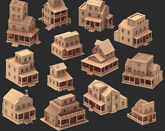 Salvaje Oeste - Pueblo pequeño Parte 2 - x13 Edificios