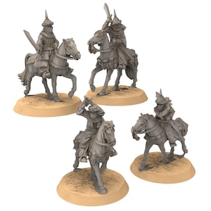 Harad - x4 Southron  Cavalry with Swords - Dunes of Qarath - Medbury miniatures