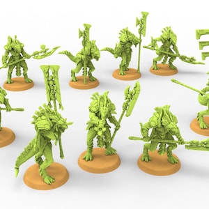 Lizardmen - Guardians of the temple Saurian - Clay Beast Miniatures