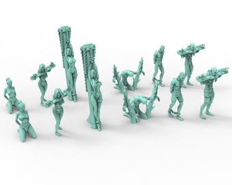 Dark City - Tortured Slaves Dark eldar drow - Edge Miniatures