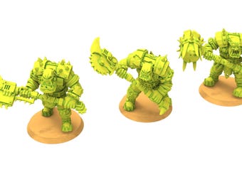 Green Skin - Orksergeanten met zware wapens, modulaire kit