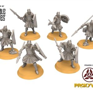 Gandor - x6 High Human Warriors with Spears and Shields | Ring of Legends - Davale Games