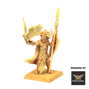 Sylvan Elves - Lord of the Forest with Bird - White Angel Miniatures