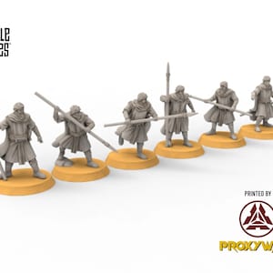 Harad - x6 Southern men with Spears - Dunes of Qarath - Davale Games