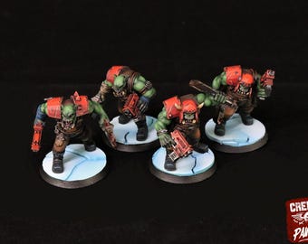 Piel verde - Paquete monopose de Orcos Merodeadores - Miniaturas maliciosas