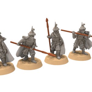 Harad - x4 Southron Palace Guards Serpent Elites with Spears - Dunes of Qarath - Medbury miniatures