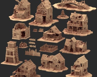 Ciudad embrujada del Salvaje Oeste - 12 edificios