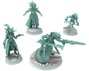 Dark city - Raider King Leader Court Dark eldar drow - ImperitumArt