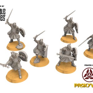 Gandor - x6 High Human Warriors with Swords and Shields | Ring of Legends - Davale Games