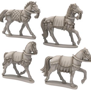 Harad - x4 Southron Horses - Dunes of Qarath - Medbury miniatures