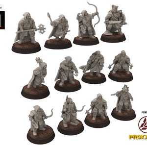 Dwarves - x12 Gur-Adar Ranger Dwarves Warriors Bows Axes Swords - Stonewards - Steelhalls - Khurzluk Miniatures
