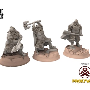 Dwarves - x3 Kalak King guards - Stonewards - Steelhalls - Davale Games