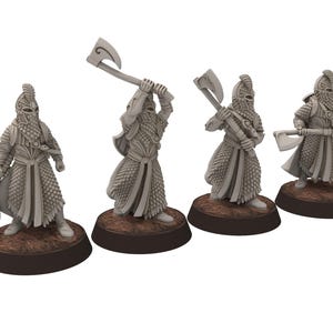 Darkwood - Armored Wood elves Warriors with Axes - Sylvara - Thornwild - Medbury miniatures