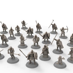 Rohan - x10 Militia on foot, Kingdom of Rohan - Storrhold - Khurzluk miniatures