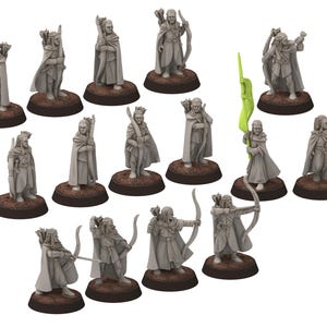 Darkwood -  Elven Milita with Bows, Full unit - Sylvara - Thornwild - Medbury miniatures