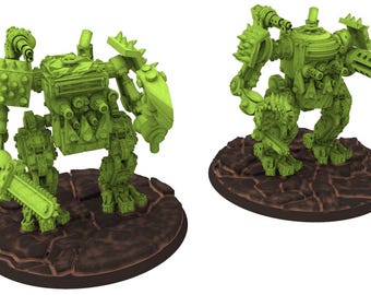 Piel verde - Orco Khan Killer Mega-Robot Warboy caminante - Buen juego de guerra