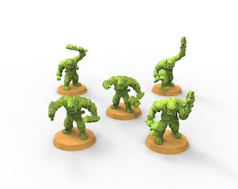 Grönt utseende - Orc WarBoyz Modular Kit - Malicious Minis