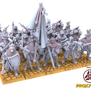 Arthurian Knights - Knights of Gallia on Foot - Highlands miniatures