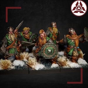 Dwarves - x4 Kalak Swordmen - Stonewards - Steelhalls - Khurzluk Miniatures