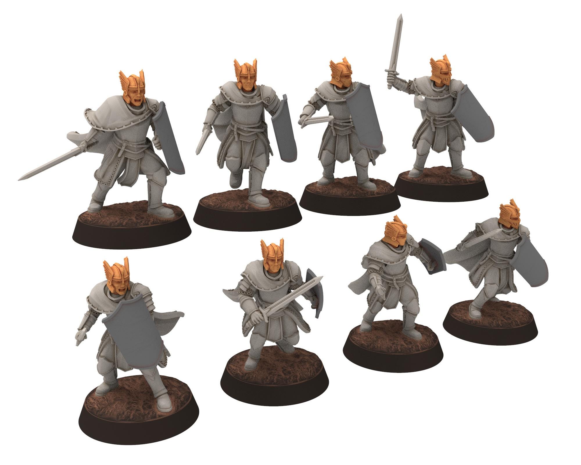 Gandor - Fantasy Swan Knight on foot - Quartermaster3D
