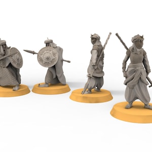 Harad - Desert warriors with Spears - Dunes of Qarath - The Printing Goes Ever On