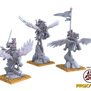 Arthurian Knights - Knights on Pegasus of Gallia - Highlands miniatures