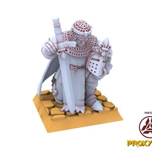 Arthurian Knights - Gallia Praying Knight - Highlands miniatures