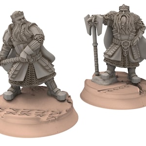 Dwarves - x2 Kalak Kings, Heroes - Stonewards - Steelhalls - Davale Games