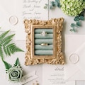 Vintage wedding ring holder, Wedding ring display frame, Flat lay ring holder frame, Engagement Gifts, Bridal Shower Gift